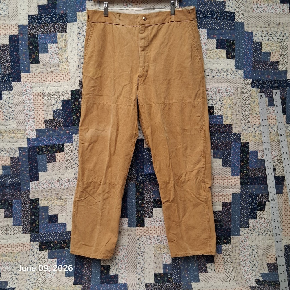True Vintage 60s 70s Black Sheep Canvas Pants Size 34 Double Knee Hunting‎